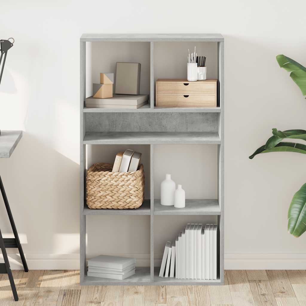 Book Cabinet Concrete Grey 66x31x112 cm Engineered Wood